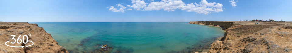 Мыс Лукулл в Крыму - панорама 360 градусов