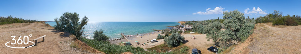 Вид на пляж Андреевка - 3д панорама 360 градусов