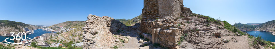 Панорама 360 градусов - главные ворота в крепость