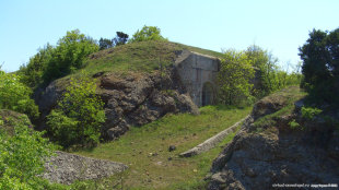 Бетонное укрытие в северной оконечности форта