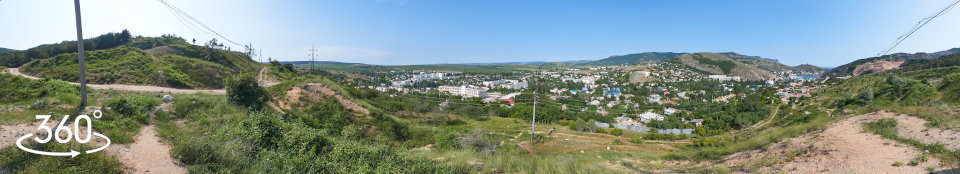 Вид на северную часть города - сферическая панорама 360 градусов