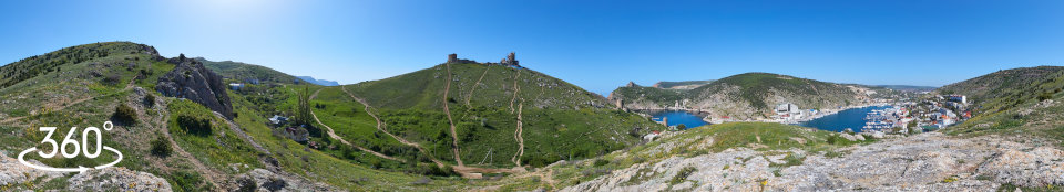 Сферическая панорама 360 градусов - Крепостная гора (Кастрон)