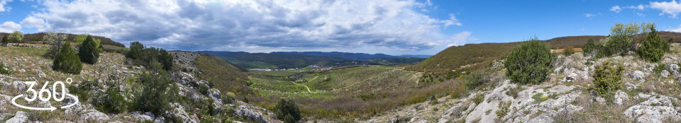 Вид на село Родное - цилиндрическая панорама 360 градусов