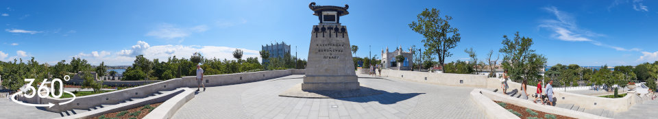 Памятник Казарскому на Матросском бульваре - 3д панорама 360 градусов