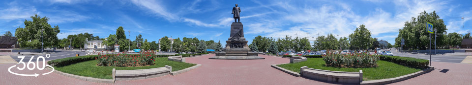 Памятник адмиралу Нахимову - сферическая панорама 360 градусов