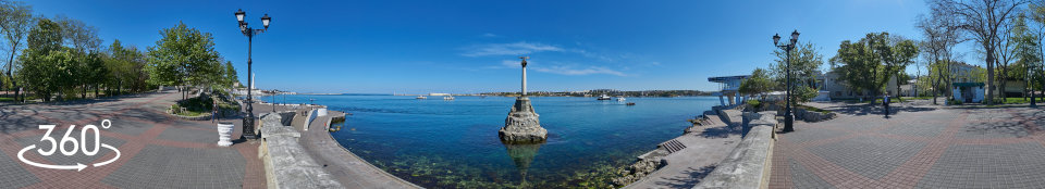 Памятник Затопленным кораблям - панорама 360 градусов