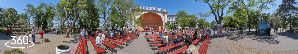 Театр-ракушка на Приморском бульваре - панорама 360 градусов