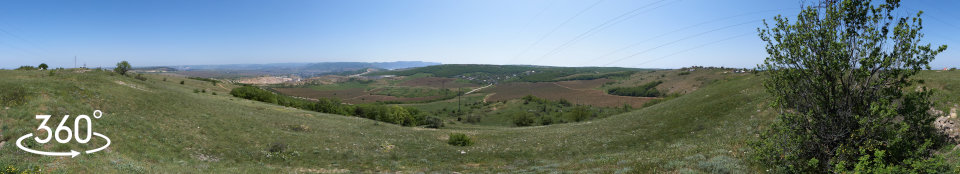 Вид на село Флотское - 3д панорама 360 градусов