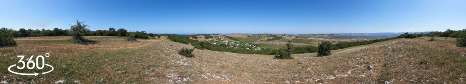 Вид на село Флотское - сферическая панорама 360 градусов
