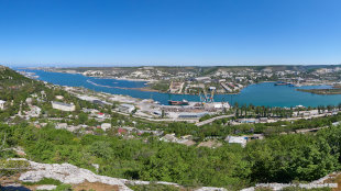 Вид на Севастопольскую бухту с Зеленой горки