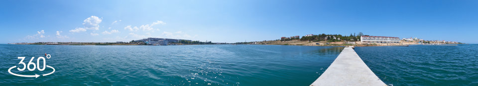 Вид с плавающего пирса - 3д панорама 360 градусов