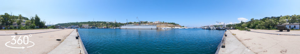 Южная бухта в Севастополе - сферическая панорама 360 градусов