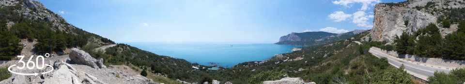 Вид на урочище Ласпи - 3д панорама 360 градусов