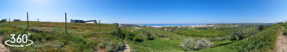 Вид на с береговой батареи № 30 - сферическая панорама 360 градусов