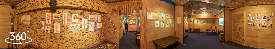 Музей Миклухо-Маклая, рисунки, предметы быта туземцев