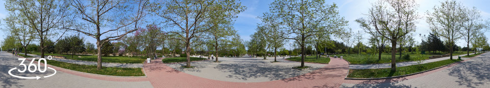 Центральня аллея парка Победы - 3д панорама 360 градусов