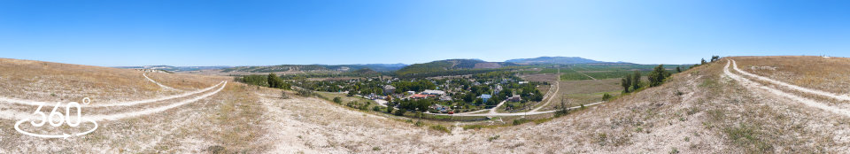 Вид на село Хмельницкое - панорама 360 градусов