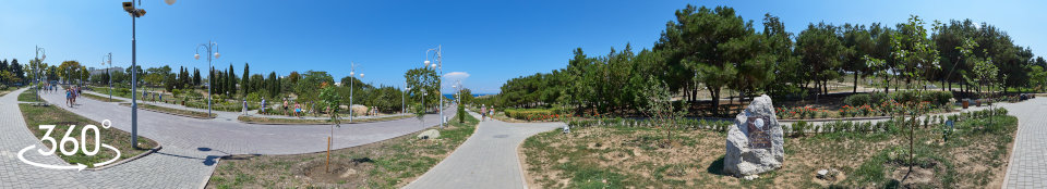 Сферическая панорама 360 градусов - памятный знак парка имени Анны Ахматовой