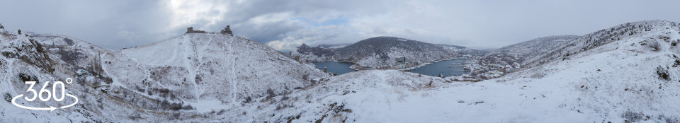 Вид с Балаклавского мыса - панорама 360 градусов