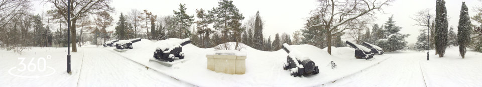Батарея Сенявина в снегу