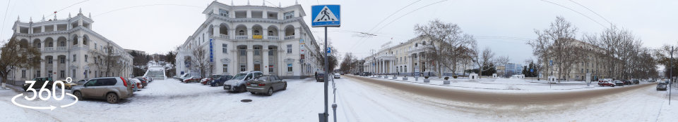 Проспект Нахимова в снегу